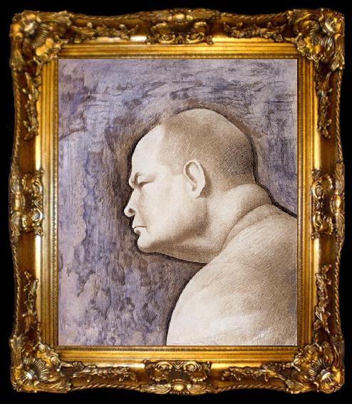 framed  Joseph Stella Self-Portrait, ta009-2